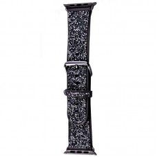 Ремінець Bling World Rock Diamond для Apple Watch 42(ser.1-3)/44/45/46/49mm  Чорний - 00000067897_5