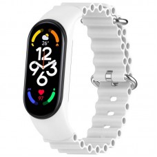 Ремінець Ocean Band для Xiaomi Mi Band 3/4/5/6/7  Білий / White - 00000064769_1