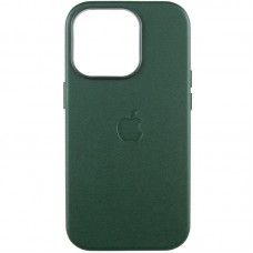 Шкіряний чохол Leather Case (AAA) with MagSafe and Animation для Apple iPhone 15 Pro Max (6.7")  Green - 00000065731_5