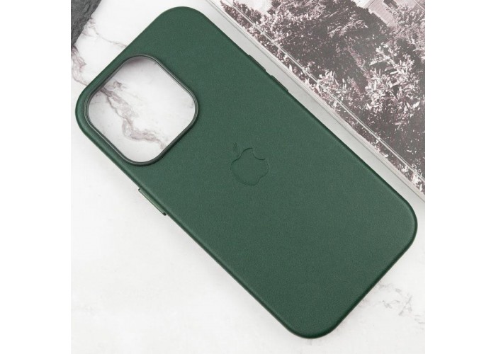 Шкіряний чохол Leather Case (AAA) with MagSafe and Animation для Apple iPhone 15 Pro Max (6.7