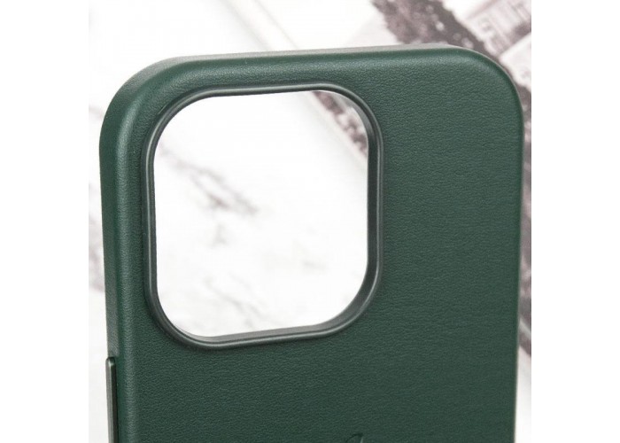 Шкіряний чохол Leather Case (AAA) with MagSafe and Animation для Apple iPhone 15 Pro Max (6.7