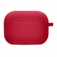 Силіконовий футляр з мікрофіброю для навушників Airpods Pro 3  Червоний / Rose Red - 00000082130_18