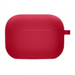 Силіконовий футляр з мікрофіброю для навушників Airpods Pro 3  Червоний / Rose Red - 00000082130_18