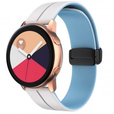 Силіконовий ремінець Classy для Smart Watch 20mm  White / Blue - 00000068677_2