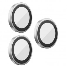Захисне скло BlueO Metal на камеру для Apple iPhone 16 Pro / 16 Pro Max / 15 Pro / 15 Pro Max  Срібний / Silver - 00000074984_2