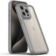 TPU чехол Transparent + Colour 1,5mm для Apple iPhone 14 Pro (6.1")  Grey - 00000070570_2