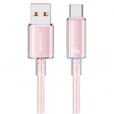 Дата кабель USAMS US-SJ658 USB to Type-C 6A Cloud Series (1.2m)  Pink - 00000070759_4