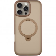 TPU+PC чехол Metal Buttons with MagSafe Colorful HQ Ring для Apple iPhone 16 Pro (6.3")  Rose Gold - 00000072988_7