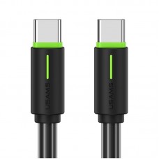 Дата кабель Usams US-SJ734 Bicolor Charging YR Ser. Type-C to Type-C 60W (1m)  Black - 00000078318_2