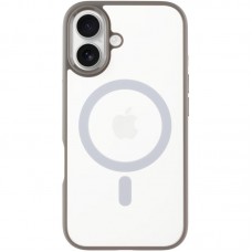 TPU+PC чохол Blueo Skin Friendly Frosted with MagSafe для Apple iPhone 16 (6.1")  Сірий - 00000073495_2
