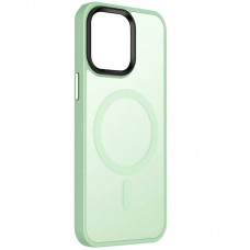TPU+PC чохол Metal Buttons with MagSafe Colorful для Apple iPhone 14 (6.1")  М'ятний / Matcha Green - 00000064753_5