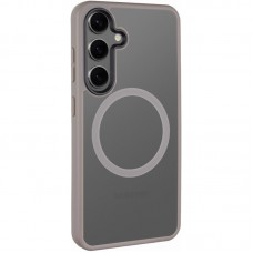 TPU+PC чохол Metal Buttons with MagSafe Colorful для Samsung Galaxy S24+  Сірий / Grey - 00000076844_1