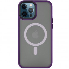 TPU+PC чохол Metal Buttons with MagSafe для Apple iPhone 14 Pro Max (6.7")  Темно-фіолетовий - 00000055542_2