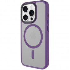 TPU+PC чохол Metal Buttons with MagSafe для Apple iPhone 16 Pro Max (6.9")  Темно-Фіолетовий - 00000073093_3