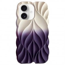 TPU чохол Leaf для Apple iPhone 16 (6.1")  White / Purple - 00000077611_7