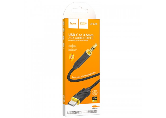 Аудіо кабель Aux Hoco UPA30 Friend (Type-C to AUX 3.5mm) (1m)