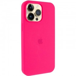 Чохол Silicone Case (AA) Logo with MagSafe для Apple iPhone 14 Pro Max (6.7")  Рожевий / Barbie pink - 00000080640_7