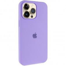 Чохол Silicone Case (AA) Logo with MagSafe для Apple iPhone 14 Pro Max (6.7")  Бузковий / Dasheen - 00000080640_11