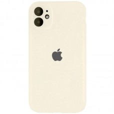 Чохол Silicone Case Full Camera Protective (AA) для Apple iPhone 12 (6.1")  Бежевий / Antique White - 00000042250_53