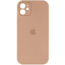 Чохол Silicone Case Full Camera Protective (AA) для Apple iPhone 12 (6.1")  Бежевий / Desert Gold - 00000042250_55