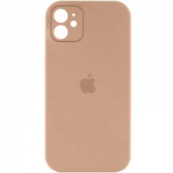 Чохол Silicone Case Full Camera Protective (AA) для Apple iPhone 12 (6.1")  Бежевий / Desert Gold - 00000042250_55