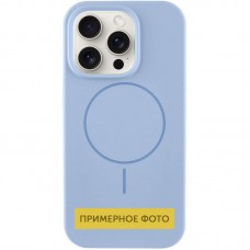 Чохол Silicone Case Full Protective (AA) NO LOGO with MagSafe для Apple iPhone 16 (6.1")  Блакитний / Lilac Blue - 00000076457_6