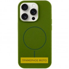 Чохол Silicone Case Full Protective (AA) NO LOGO with MagSafe для Apple iPhone 16 (6.1")  Зелений / Dark Olive - 00000076457_9