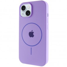 Чохол Silicone Case Full Protective (AA) with MagSafe для Apple iPhone 14 Plus (6.7")  Бузковий / Dasheen - 00000076432_25