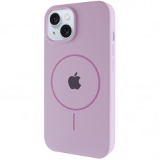 Чохол Silicone Case Full Protective (AA) with MagSafe для Apple iPhone 15 (6.1")  Бузковий / Lilac - 00000076434_26