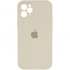 Чохол Silicone Case Square Full Camera Protective (AA) для Apple iPhone 11 Pro Max (6.5")  Бежевий / Antique White - 00000040236_38