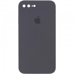Чохол Silicone Case Square Full Camera Protective (AA) для Apple iPhone 7 plus/8 plus (5.5")  Сірий / Charcoal Gray - 00000040230_45