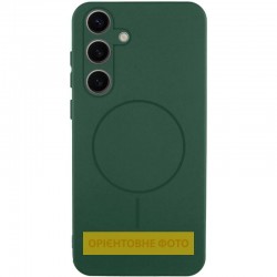 Чохол Silicone Cover Lakshmi Full Camera (AA) with MagFit для Samsung Galaxy S25 Edge  Зелений / Dark green - 00000080427_2