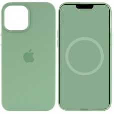 Чохол Silicone case (AAA) with Magsafe and Animation для Apple iPhone 12 Pro Max (6.7")  Зелений / Pistachio - 00000042952_7