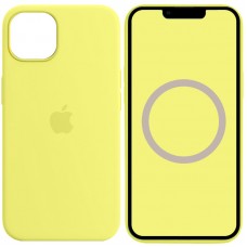 Чохол Silicone case (AAA) with Magsafe and Animation для Apple iPhone 13 (6.1")  Жовтий / Lemon Zest - 00000051653_9