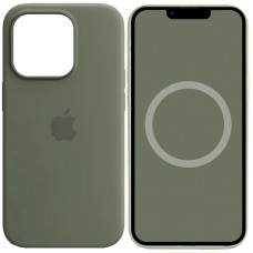 Чохол Silicone case (AAA) with Magsafe and Animation для Apple iPhone 14 Pro Max (6.7")  Зелений / Olive - 00000072057_4