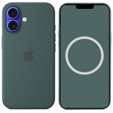 Чохол Silicone case (AAA) with Magsafe and Animation для Apple iPhone 16 Plus (6.7")  Lake Green - 00000074445_7