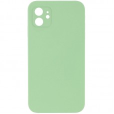 Чохол Silicone Case Square Full Camera Protective (AA) NOLOGO для Apple iPhone 11 (6.1")  М'ятний / Mint - 00000072154_15