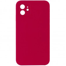 Чохол Silk Square Full Camera Protective (AA) NO LOGO для Apple iPhone 11 (6.1")  Червоний / Rose Red - 00000072154_13