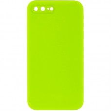 Чохол Silicone Case Square Full Camera Protective (AA) NOLOGO для Apple iPhone 7 plus/8 plus (5.5")  Салатовий / Neon green - 00000072150_20
