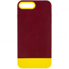 Чохол TPU+PC Bichromatic для Apple iPhone 7 plus / 8 plus (5.5")  Brown burgundy / Yellow - 00000054820_7