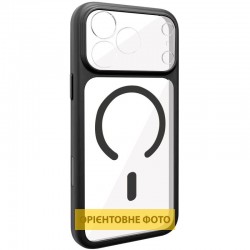 Чохол TPU+PC GETMAN Moon Clear with MagSafe для Apple iPhone 16 Pro Max (6.9")  Black - 00000084774_1