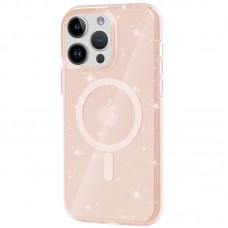 Чохол TPU Galaxy Sparkle (MagFit) для Apple iPhone 14 Pro (6.1")  Gold+Glitter - 00000066250_3