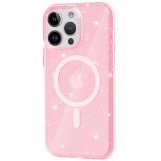 Чохол TPU Galaxy Sparkle (MagFit) для Apple iPhone 14 Pro (6.1")  Pink+Glitter - 00000066250_4