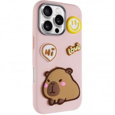 Чохол TPU Leather Toys для Apple iPhone 16 Pro (6.3")  Capybara / Pink - 00000078582_1