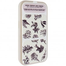 Чохол TPU Panel Stand для Apple iPhone 15 Pro Max (6.7")  Floral Sketch - 00000085576_4