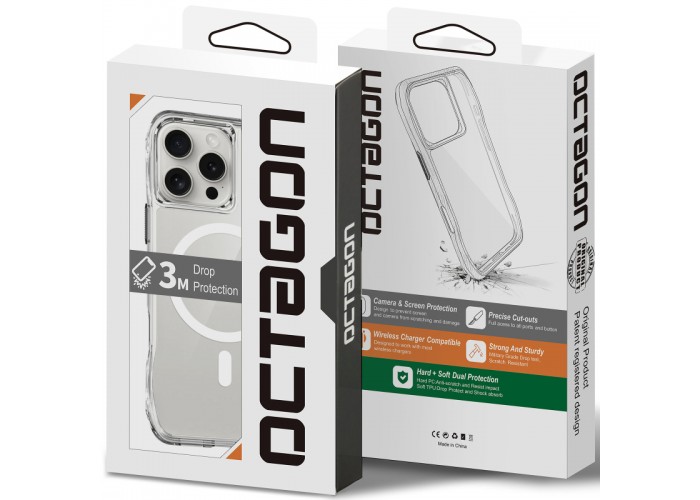 Чохол TPU Space Octagon with MagSafe для Apple iPhone 15 Pro Max (6.7