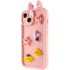 Чохол TPU Toys Case with Ears для Apple iPhone 15 (6.1")  Light Pink - 00000078441_3