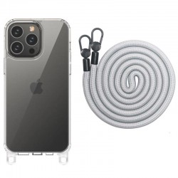 Чохол TPU Transparent with Straps для Apple iPhone 13 Pro Max (6.7")  Grey - 00000072063_4