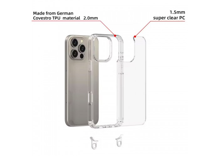 Чохол TPU Transparent with Straps для Apple iPhone 13 Pro Max (6.7