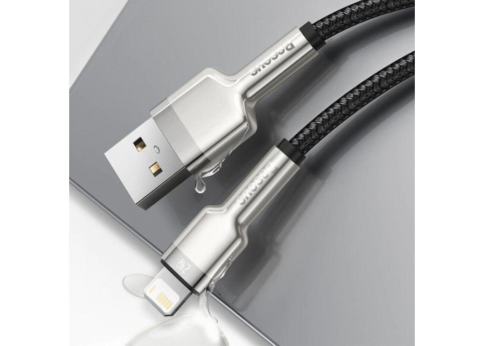 Дата кабель Baseus Cafule Metal USB to Lightning 2.4A (2m) (CALJK-B0)